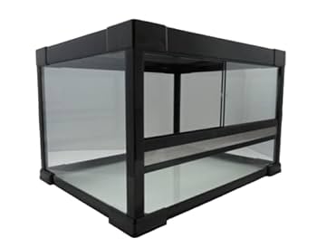 Amazon | 爬虫類飼育ケージ ブラック AR 120 × 45 × 45cm