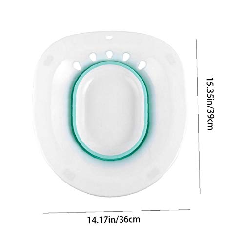 Sitz Bad Opvouwbare Draagbare Sitz Bad Wastafel voor Toilet voor aambeien Zwangere Vrouwen Perineale Episiotomie Blauw - Image 3