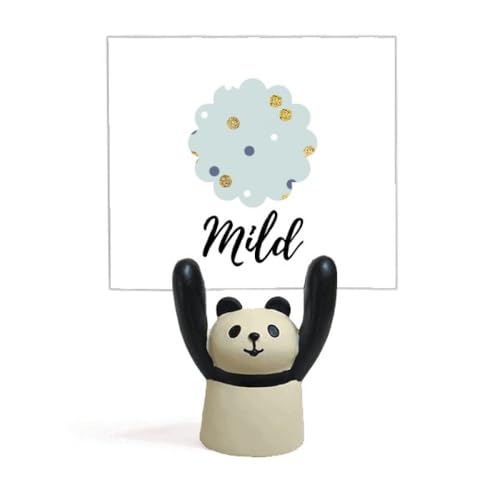 Porte-mémo panda S Art : support mémo dessin animé et décoration de bureau charmante