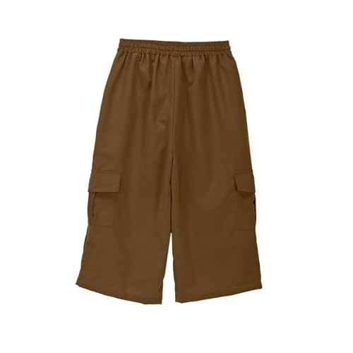 Boys Cargo Shorts 3/4 Joggers Sweatpants Athletic Khaki Shorts for Boys School Uniform Cargo Pants Kids 𝐂apri Pants3