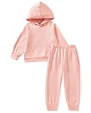 Aalizzwell 12-18 Months Infant Baby Girl Sweatsuit Hoodie Sweatshirt Outfit Fall Winter Clothes Spring Clothing Pink