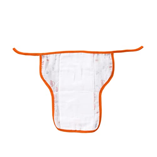 Image of Washable Reusable Cotton Muslin U Shape Lace Nappy,Langot For New Born Baby - Pack of 10 (Traffic Print 9-12 Months)