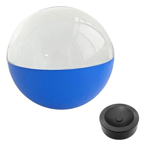 FUANA Lot de 3 boules vidéo en cristal personnalisées de 7 cm avec écran LED pour des occasions mémorables, compatible avec la lecture photo et vidéo, noir et bleu