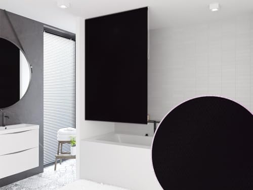 probath Basic DUSCHROLLO PEVA 120x240 cm Uni SCHWARZ! Shower Rollo Curtain!