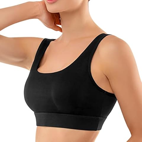 SINOPHANT High Impact Sports Bra - No Buckle Women's Sports Bras with Removable Pads for Yoga, Gym and Running (M, 1 Black) Cover