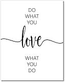 Do What You Love, Love What You Do Art Print - Inspirational Wall Art - 11x14 - Unframed