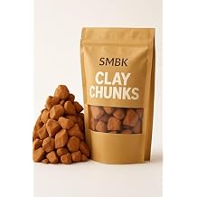 SMBK Red Clay,Edible Clay Chunks, Natural Clay,Organic Clay,Clay Mask,Natural Mud Mask,7OZ 200GM