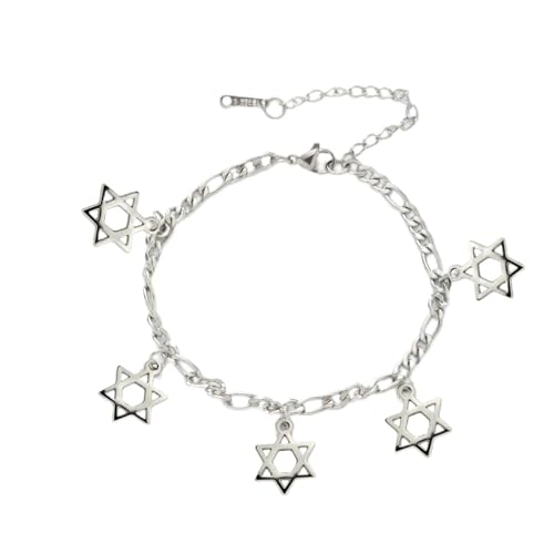 Bijou juif femme hexagramme et bracelet perles cristal à offrir