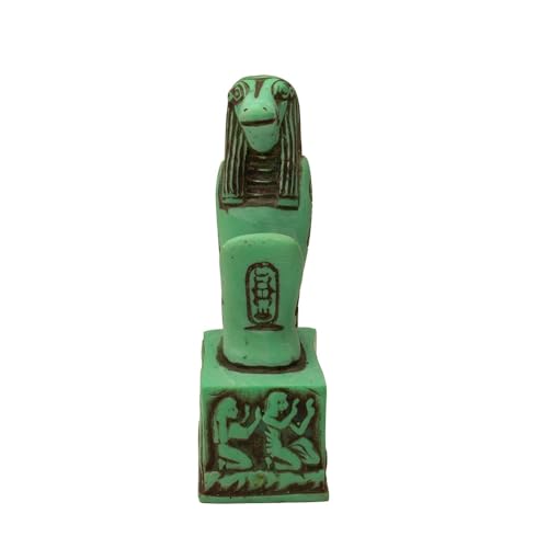 Estatua Dios Sobek Egipcio Verde 4.25 pulg miniatura 4