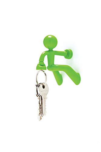 Peleg Design Key Pete, Strong Man Magnetic Key Holder, Key Petite Key Hook Key Magnet Key Organizer for Fridge Home Office, Green