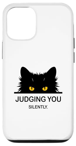 Funny Cat Judging You Meme for Cat Lovers Carcasa para iPhone 12/12 Pro