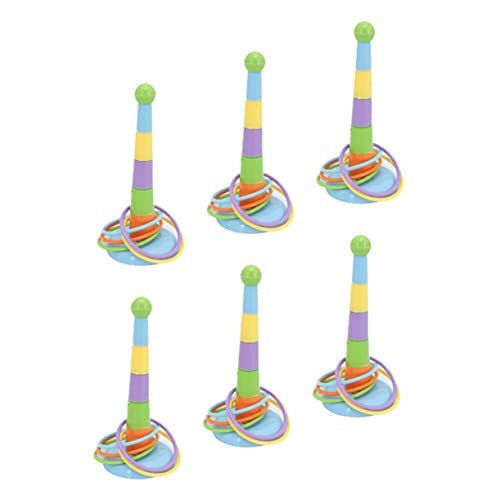Toyvian 1 Set Colorful Toss Ring Game for Creative Interactive Throwing for Early Education Fun Promotes Hand Eye Coordination and Precision Skills Random Colors Random Color