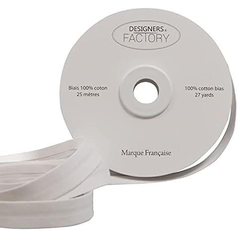 designers-factory 25 Meter Spule Schrägband Baumwolle gefalzt Cover