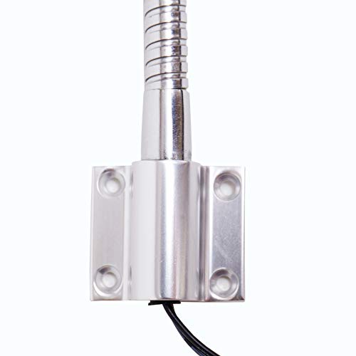 3W Gooseneck Bedside Reading Light, Wall/Headboard Mounted LED Art Gallery Display Lamp with Switch, Chrome(Plug) - Image 6