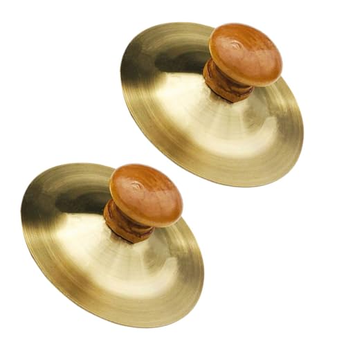 Milisten 4sets Finger Bells Toddlers Boys and Girls Drum Percussion Instrument Mini Cymbals for Boys and Girls Crisp Sound 2pcs*4