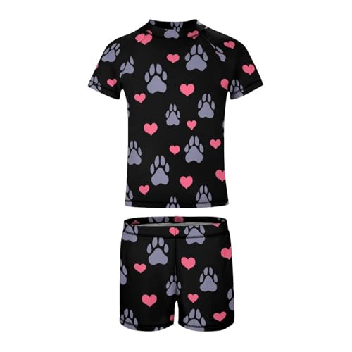 Dogs PawChildren's Swimsuits Boys Two Piece Suit10-12Y（150cm）4