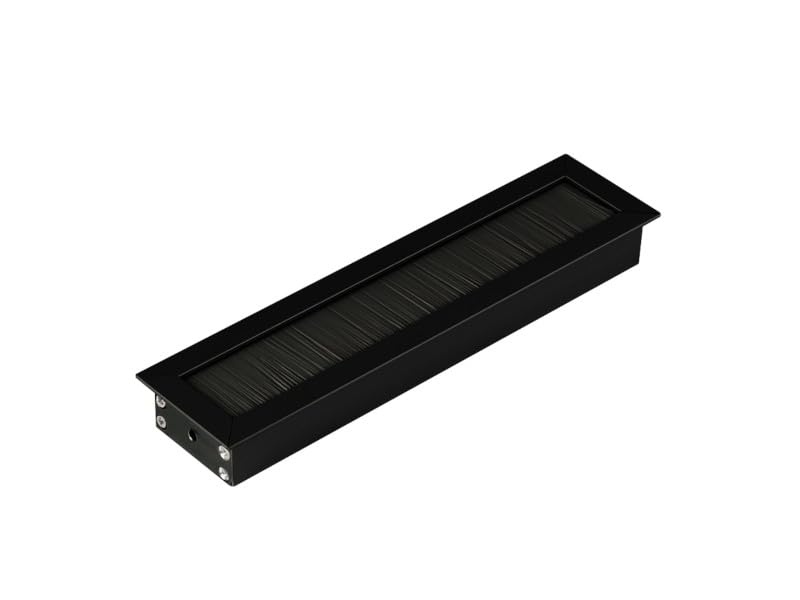 TKB002 Tisch Kabeldurchlass mit Bürstendichtung (schwarz), Kabeldose, für mehrere Kabel
