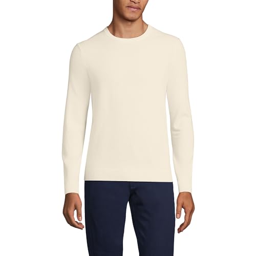 Lands' End Mens Fine Gauge Cashmere Sweater Fresh Ivory Regular XX-Large