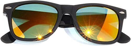 OWL Vintage Horn Rimmed Sunglasses Womens Mens, UV Protected Mirror Lens Vintage Shades, Matte Frame Sunglasses3