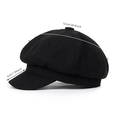 Kids Girls Wool Beret Newsboy Cap - Classic Cabbie Hat French Beret Pageboy Hat for Toddler Boys 2-7 Y2