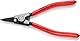 KNIPEX Sicherungsringzange für Greifringe auf Wellen mit Kunststoff überzogen schwarz atramentiert 140 mm, 46 11 G1