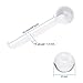 CrazyPiercing Transparent Ball and Barbell Clear Tongue Ring Retainer 14G or Nipple Ring