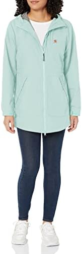Carhartt Women's Plus Size Rain Defender Relaxed Fit Lightweight Coat, Blue Surf, 2X