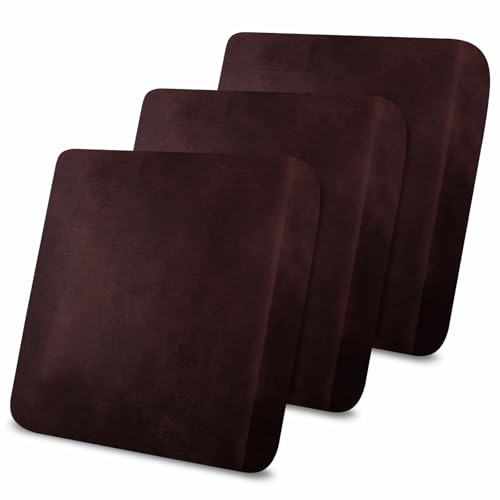 molasofa Leather Like Couch Cushion Covers Sofa Slipcovers Sets Furniture Protector Covers for Sectional Armchair Loveseat Stretch Spandex Fabric, Machine Washable (3 Cushion XL Sofa, Red)