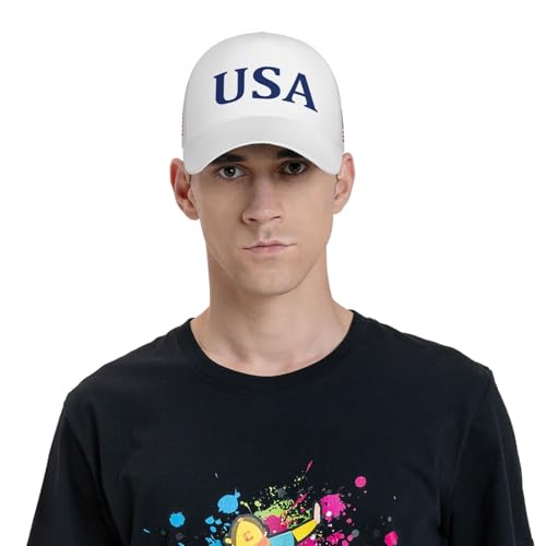 Image of Trucker Hat Distressed Baseball Cap Golf Cap Adjustable Sportswear Hat for Men Women Unisex