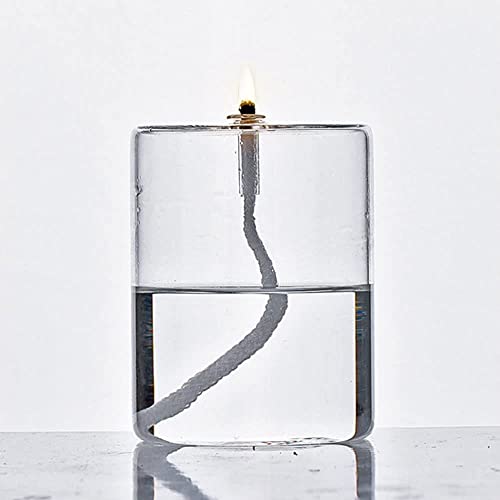 DLSixYi Lámpara de aceite de queroseno creativa Lámpara de aceite de vidrio transparente moderna Portavelas de vidrio Iluminación de emergencia para el hogar Lámpara de mantequilla Lámpara de petróleo