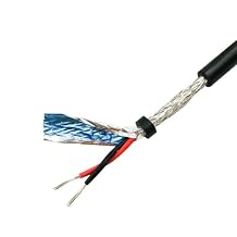 Cable Flexible Twisted Pair Shielded Wire 2 4 6 8 10 12 14 16-core Pure Copper Core 26 24 22 20 18 AWG PVC Sheathed Control Wire Signal Wire Extension ConnectorSize2 cores 2 Meter,Color18AWG 0.75M