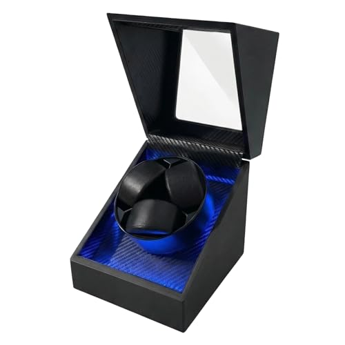 Caja de bobinador automático de relojes dobles con motor silencioso y carga USB