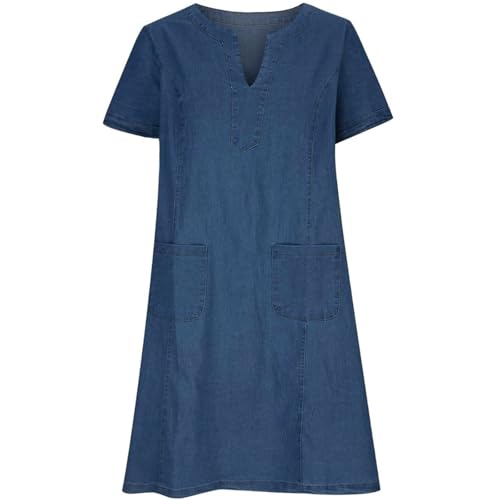Robe jean col V idéale pour vos sorties décontractées