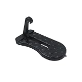 Klappbarer Auto Türpedal, Auto Türstufe Trittbretter mit U Haken Verriegelung, Fußrasten Fahrzeug mit Sicherheitshammer, Autotürstufe zum Autodach für SUV/RV Jeeps Und Wohnmobilen (Schwarz)