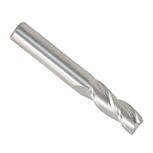 Image of 3Pcs Helix Carbide Square End Mill, 3 Flutes 3 /8 inch CNC Spiral Router Bits Fit for for Aluminum and Non-Ferrous Metal Roughing and Finishing (2.5 inch Overall Length)
