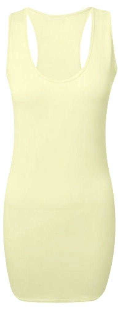Fashion's island Womens Racer Back Muscle Sleeveless Vest Top Ladies Plain Bodycon Gym Top Cream