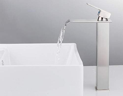 Waschtischarmaturen, Waschbecken, Mischbatterie, Einhebelmischer, Quadratisch, Hoch, Badezimmer, Warm- Und Kaltwasserhahn