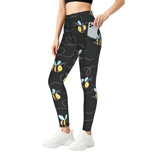 Pantalones de yoga anti-transparencias con prácticos bolsillos para mujer