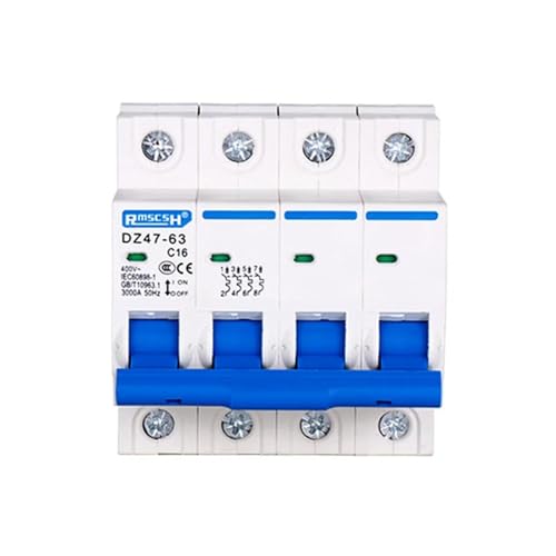 MCB DZ47-63 4P disjoncteur 400V interrupteur sécurité domestique chopper 16A 32A 63A