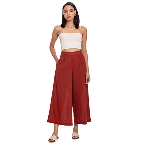 Buy PALISON Women Cotton Flax Solid 