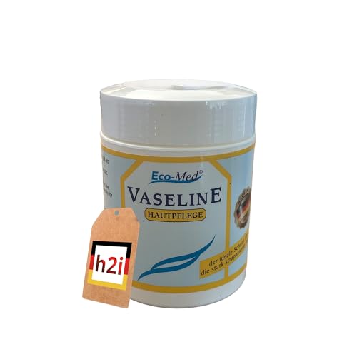 h2i Weisse Vaseline 125 g reine Hautpflege in Arzneibuchqualität ohne Parfum & Farbstoffe idealer Schutz für empfindliche & strapazierte Haut Made in Germany