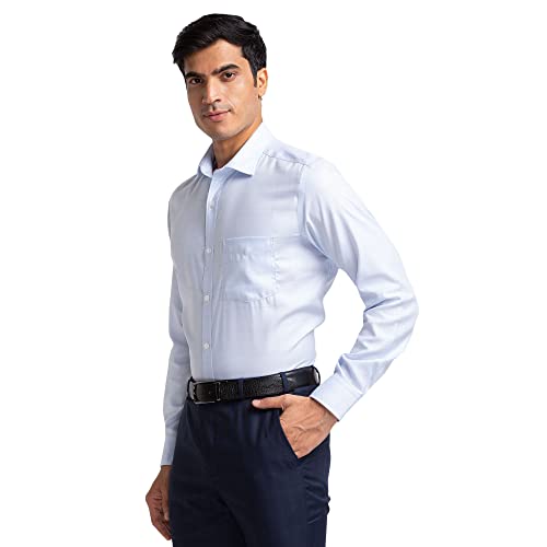 Image of Park Avenue Men's Pure Cotton Checks Pattern Regular Fit Semi Cutaway Collar Full Sleeve Formal Shirt