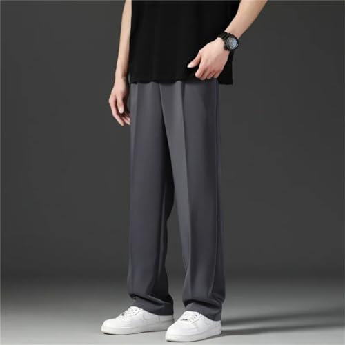 Men's Casual Pants Korean Straight Loose Sweatpants Fashion Draping Woven Wide Leg Long Baggy Trousers2