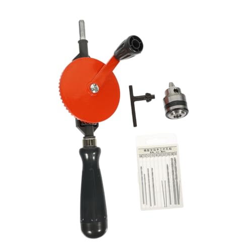 OSALADI 1 Set Hand Drill Hand Tools Can Punch Opener Portable Puncher Hand Manual Drill Puncher Tool Hand Crank Drill Tool Small Drill Manual Drill Small Hand Held Drill Black Iron