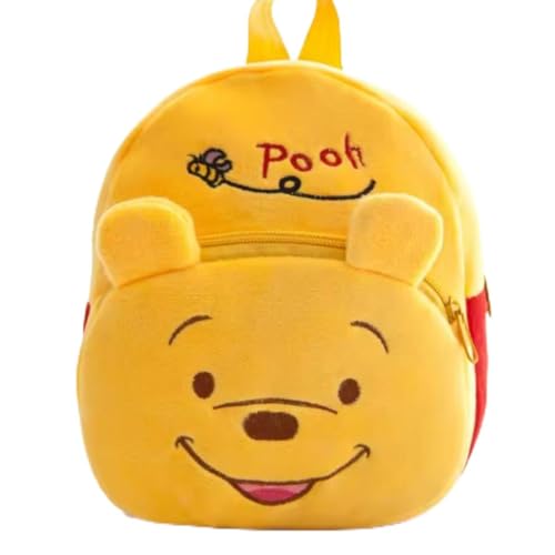 Mochila Bolsa Escolar Pelúcia Infantil Criança Ursinho Pooh