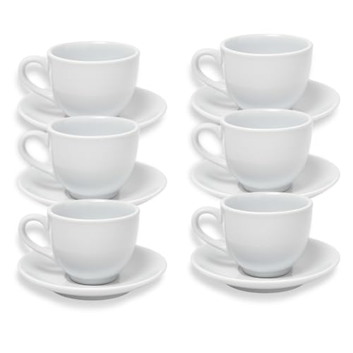 6 Xícara Cafe Oxford Porcelana Empilhável Casa Hotel 90ml