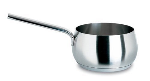 Alessi Mami SG105/14 S, Kasserolle mit langem Griff Edelstahl satiniert, 14 cm