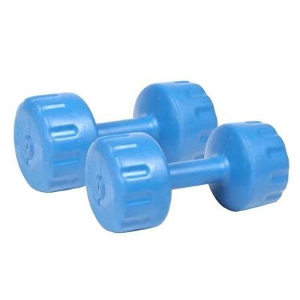 Bodyfit Colored PVC Vinyal Dumbells 3 Kg X 2 No. For Home Gym Exercises ,Multicolor