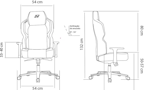 Cadeira Gamer Elements Magna Linho Preta glide