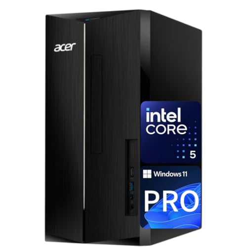 acer Aspire Business Desktop | 14th Gen Intel Core i5-14400 Processor | 16GB DDR5 RAM, 1TB Storage(512GB SSD & 500GB HDD) | WiFi6+Bluetooth5.1 | Keyboard+Mouse | Windows 11 Pro